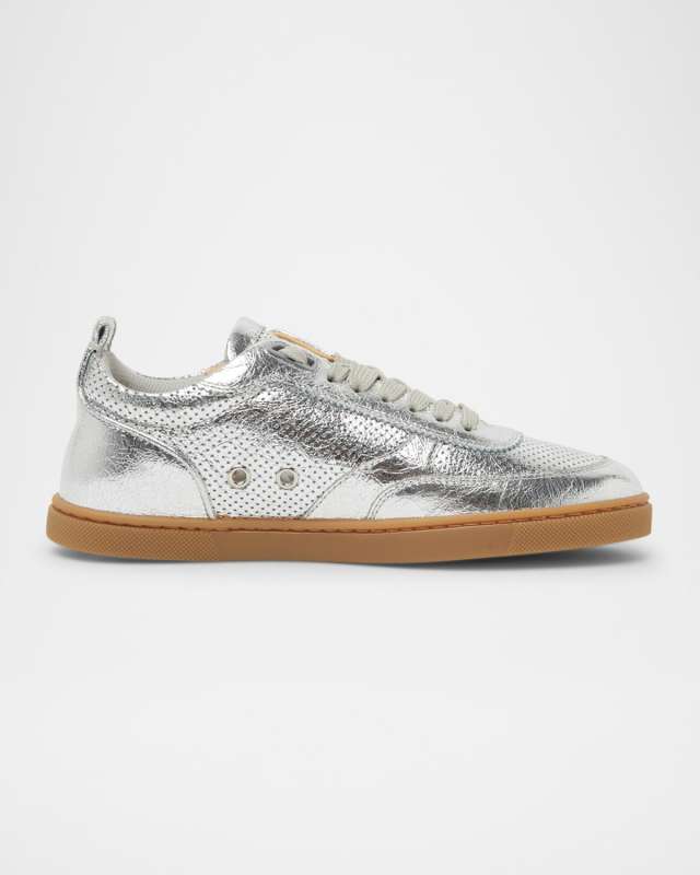 Tutti Rui Donna Metallic Red Sole Sneakers